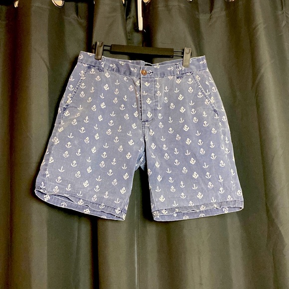 ASOS navy blue anchor print shorts - Picture 1 of 2